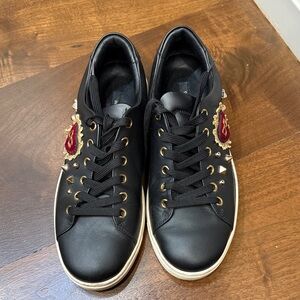 Dolce & Gabbana Black and Gold Athletic Shoes